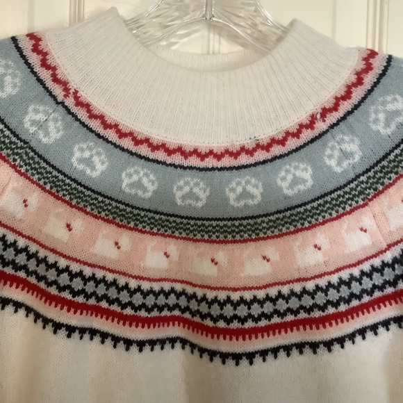 Tabitha Webb Sweater Lambswool Blend Scottie Dog Pattern Large NEW - Picture 2 of 10